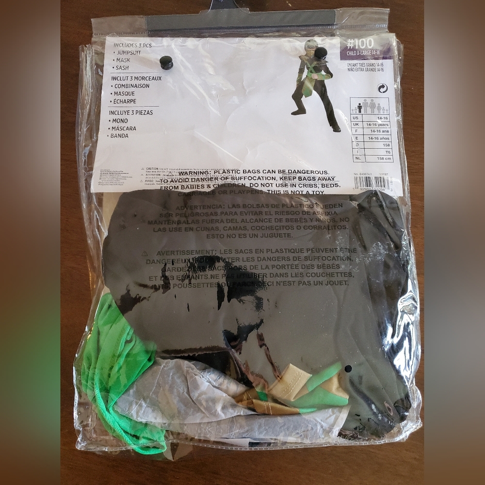 NWT Dragon Ninja Costume Size XL 14-16 - Picture 3 of 3